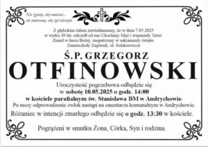 Z kroniki żałobnej……..